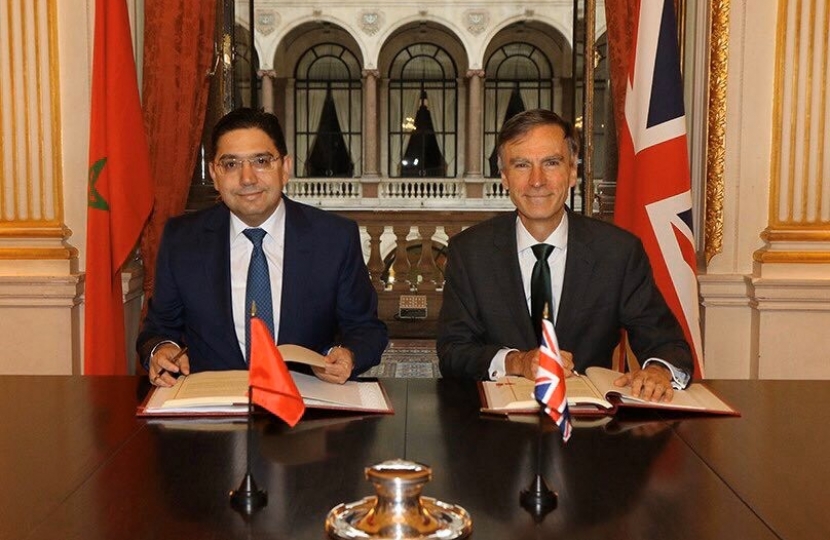 Andrew Murrison and Nasser Bourita at the Foreign Office
