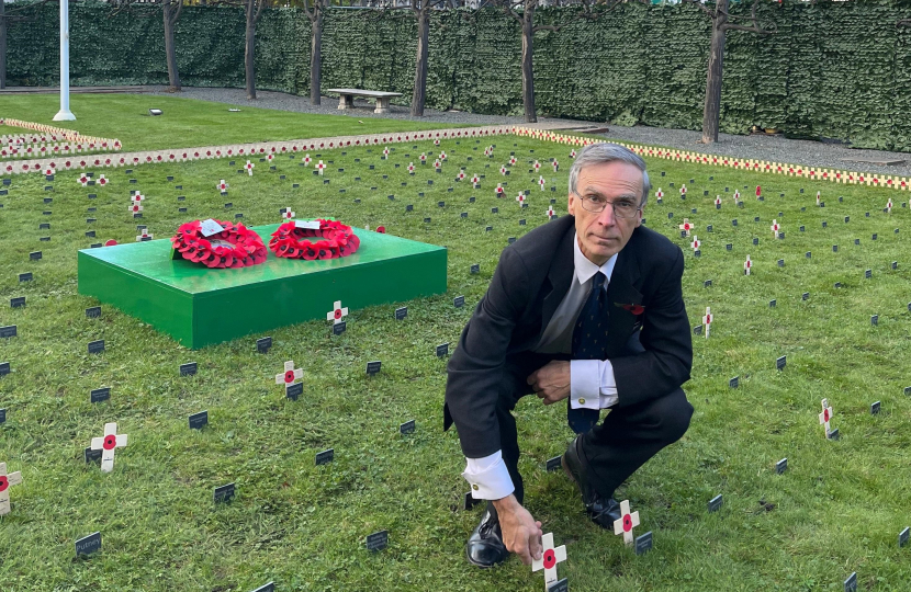 ANDREW'S TRIBUTE AT COMMONS CONSTITUENCY GARDEN OF REMEMBRANCE