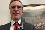 Rt Hon Dr Andrew Murrison MP wearing the pin in support of Ukraine