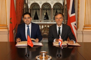 Andrew Murrison and Nasser Bourita at the Foreign Office
